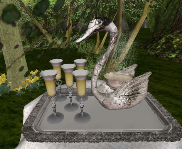 Swan Fountain Table #2 (outside)